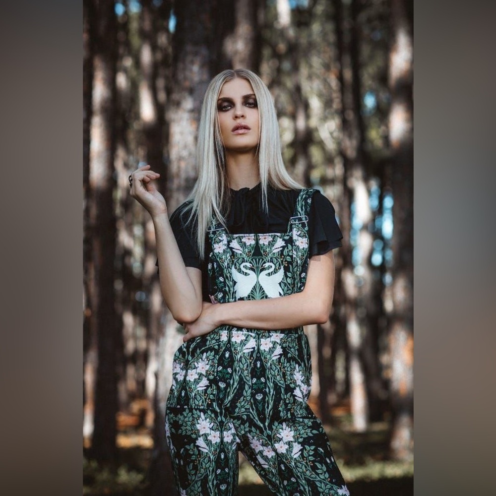 Blackmilk Swan and Iris Overalls